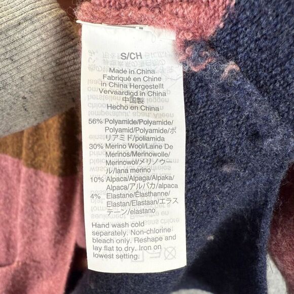 Madewell Womens Small Wool Alpaca Open Front Kent Striped Cardigan Sweater - Picture 5 of 7